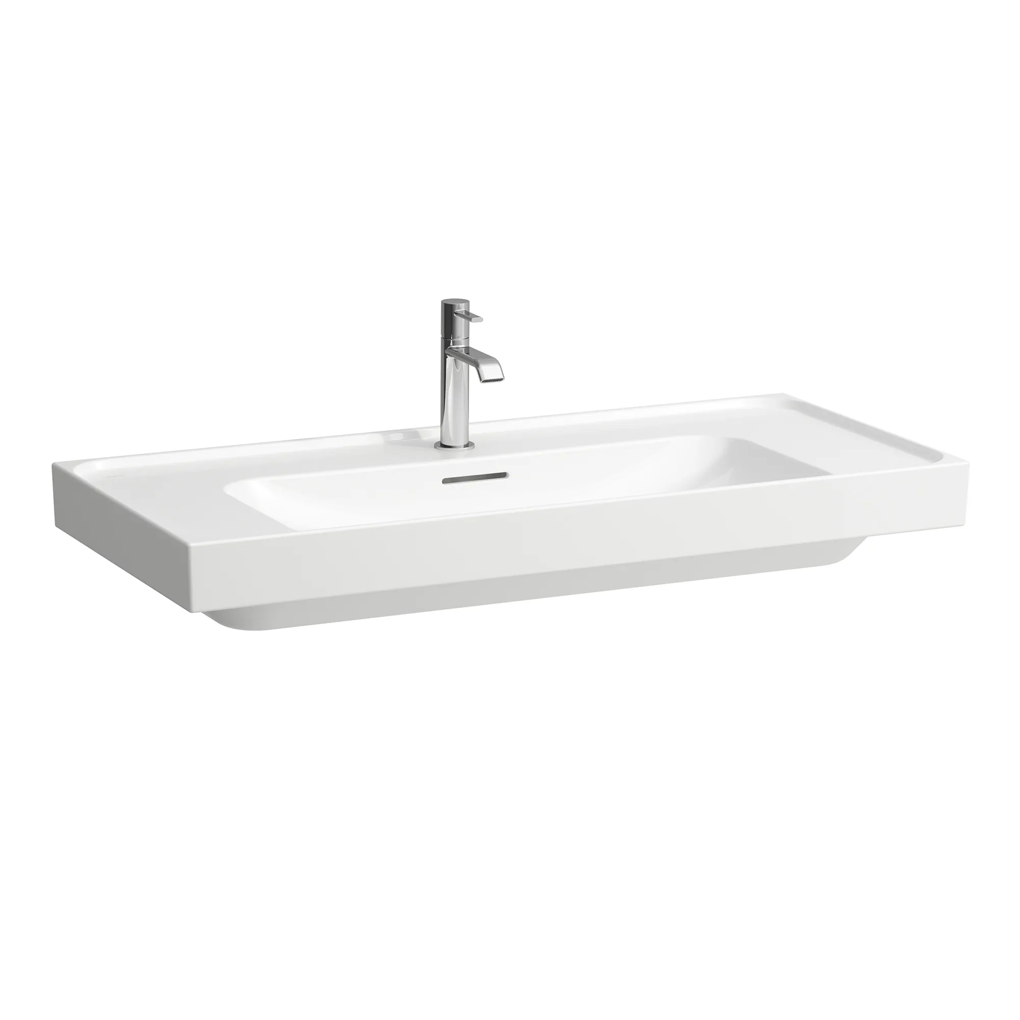 Laufen Aufsatzwaschtisch MEDA, 460x1000x160 mm, Ablage links/rechts, 1 Hahnloch mit Überlauf, weiß LCC Laufen Aufsatzwaschtisch MEDA, 460x1000x160 mm, Ablage links/rechts, 1 Hahnloch mit Überlauf, weiß LCC
