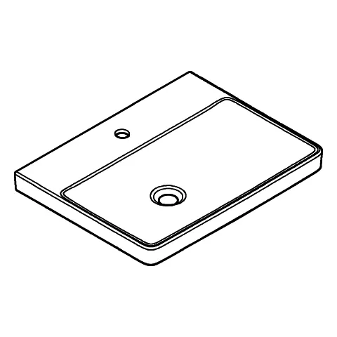 Waschbecken „Euro Keramik“, Hahnlochposition mittig Waschbecken „Euro Keramik“, Hahnlochposition mittig