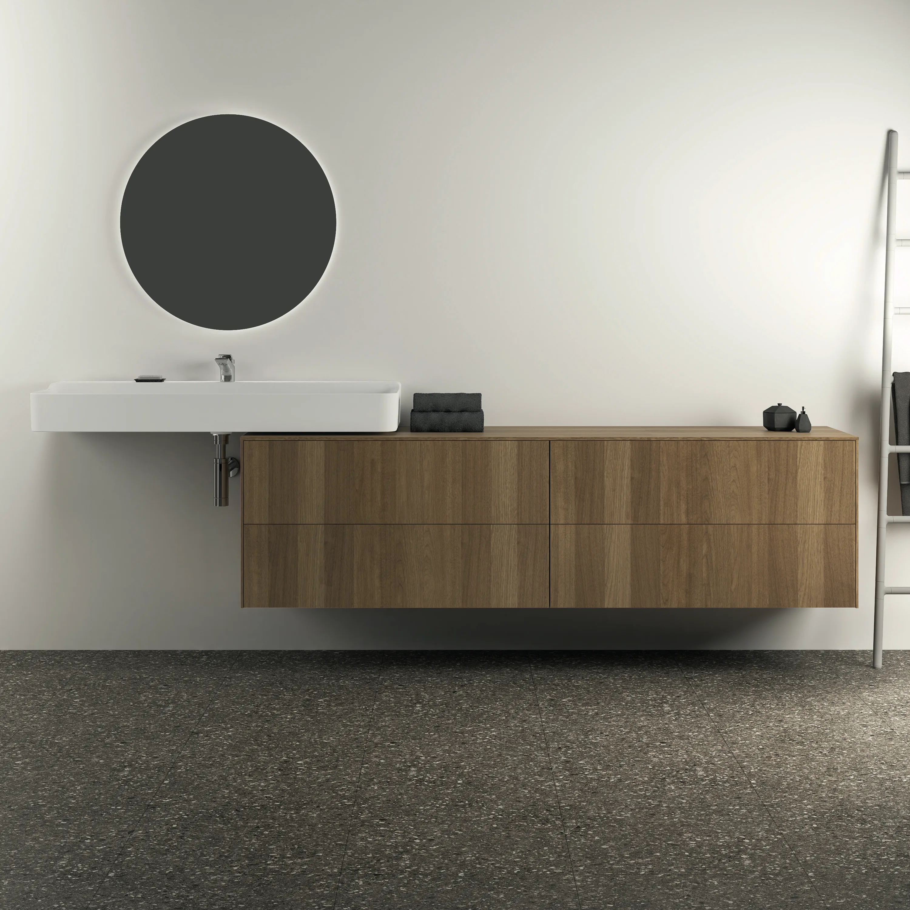 Ideal Standard Waschtischunterschrank „Conca“ 198,7 × 55 × 50,5 cm Walnuss dunkel Furnier Ideal Standard Waschtischunterschrank „Conca“ 198,7 × 55 × 50,5 cm Walnuss dunkel Furnier
