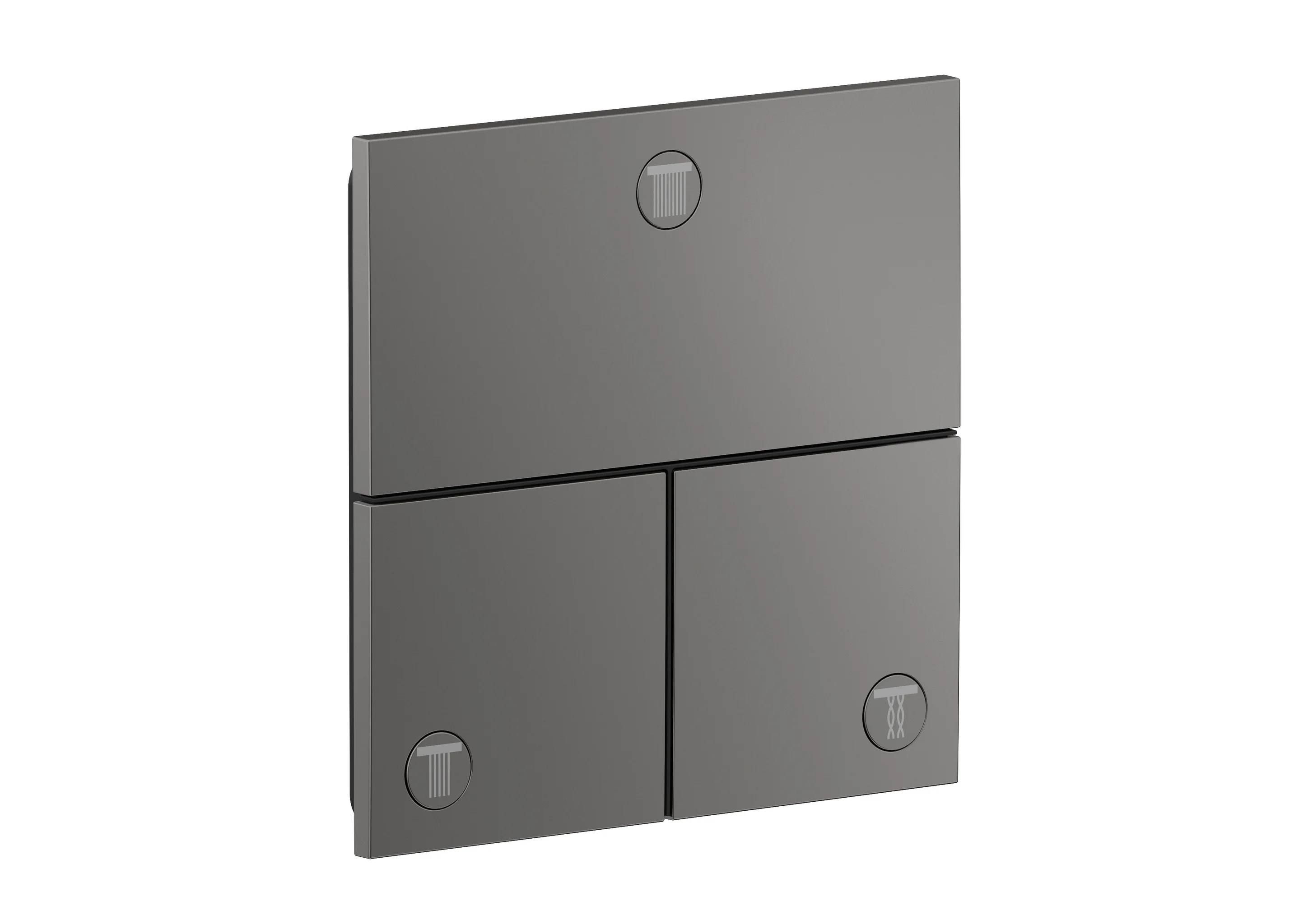 Hansgrohe AXOR ShowerSelect ID Absperrventil Unterputz eckig, 3 Verbraucher, Polished Black Chrome