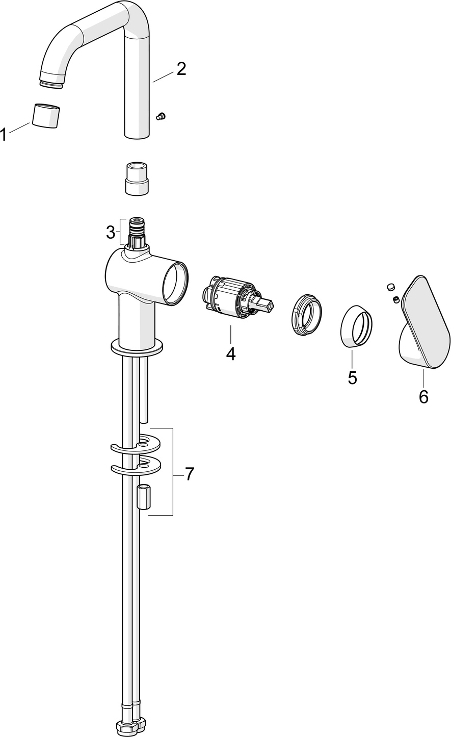 Einhand-Waschtischarmatur „Basic“ Ausladung 150 mm in Chrom Einhand-Waschtischarmatur „Basic“ Ausladung 150 mm in Chrom