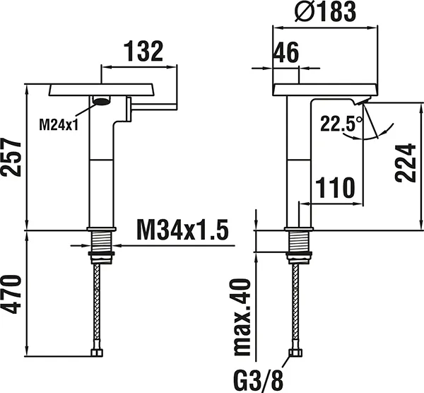 Laufen KARTELL Einhebel-Waschtischmischer H311338, hochglanz chrom Laufen KARTELL Einhebel-Waschtischmischer H311338, hochglanz chrom
