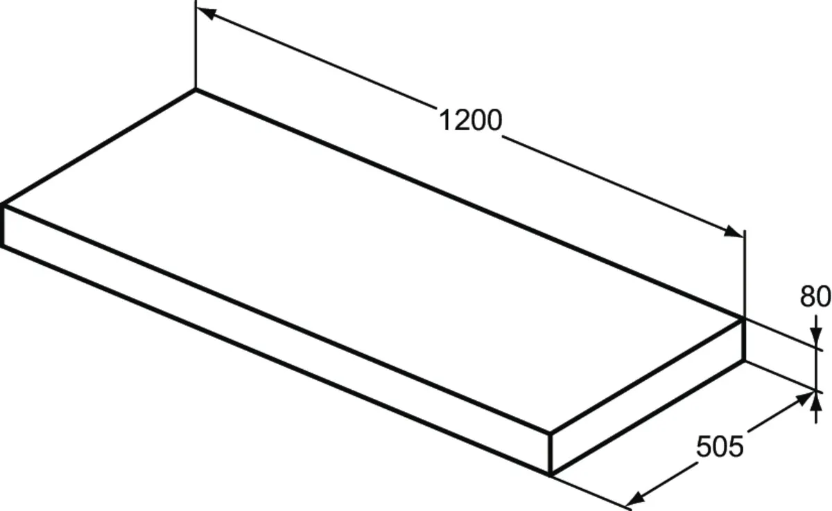 Konsole Conca, 1200x505x80mm, Weiß Konsole Conca, 1200x505x80mm, Weiß