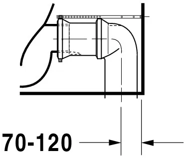 Stand-WC Kombi DuraStyle 700 mm Tiefspüler,f.SPK,Abg.Vario,weiß,HYG