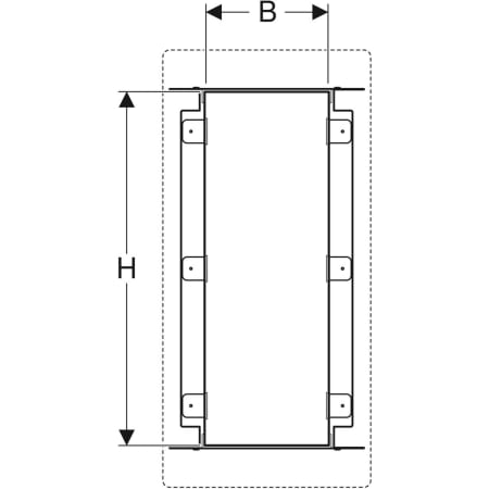 Geberit Vorwand-/Einbauelement für Bad-/Duscharmatur „GIS“ 770 × 280 × 160 mm Geberit Vorwand-/Einbauelement für Bad-/Duscharmatur „GIS“ 770 × 280 × 160 mm