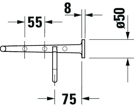 Duravit Handtuchablage „Starck T“ 61 cm Duravit Handtuchablage „Starck T“ 61 cm