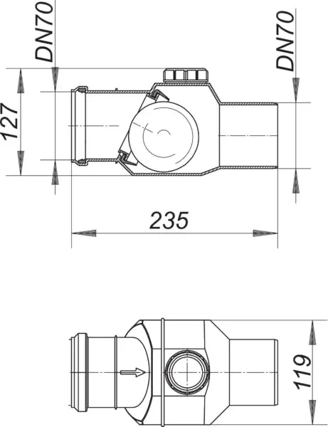 Rückfluss-Sicherung RS 4.7, DN 70