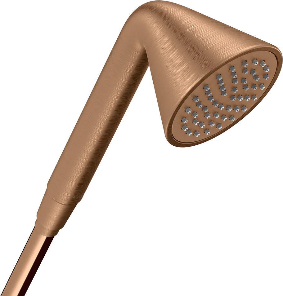 Hansgrohe AXOR Showers/ Front Handbrause BBR, 85 mm Brausekopfgröße, Rain Strahlart, Brushed Bronze