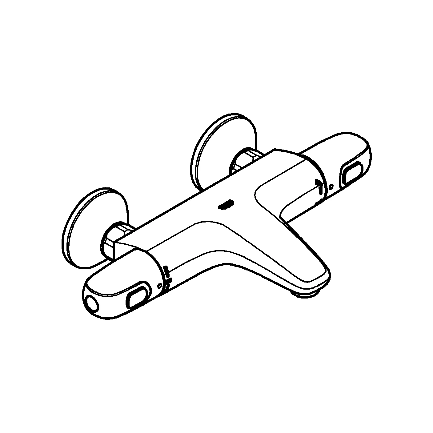 Grohe Grohtherm 1000 Thermostat-Wannenbatterie 34816_3 chrom Grohe Grohtherm 1000 Thermostat-Wannenbatterie 34816_3 chrom