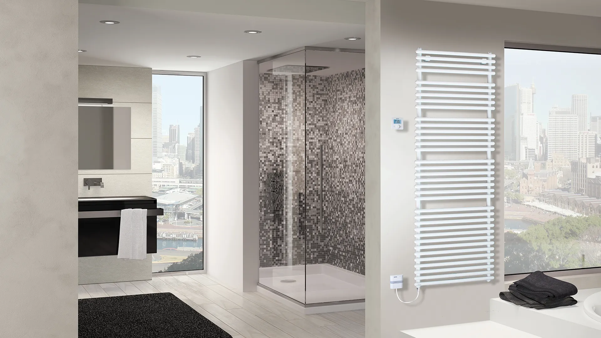 BEMM Cobo 1 E Elektro-Badheizkörper, Serie BC1-E, Weiß 9016 BEMM Cobo 1 E Elektro-Badheizkörper, Serie BC1-E, Weiß 9016