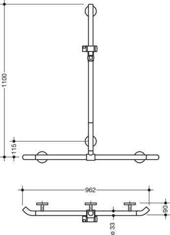 HEWI Haltegriff „System 800K“ in Rubinrot HEWI Haltegriff „System 800K“ in Rubinrot