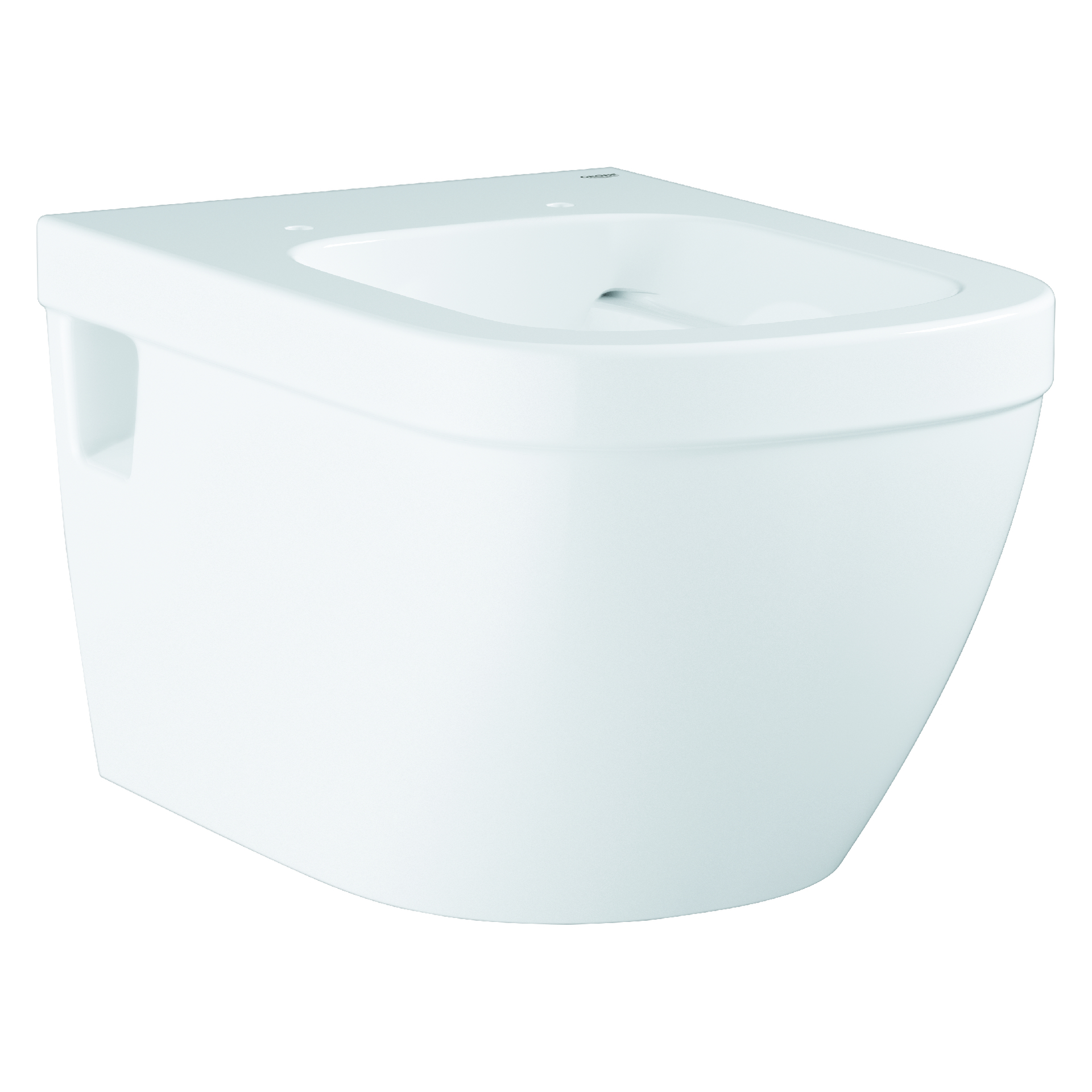 Wand-Tiefspül-WC Basic Euro Keramik 39538, für Unterputz-Spülkasten, Abgang waagerecht, spülrandlos, aus Sanitärkeramik, alpinweiß