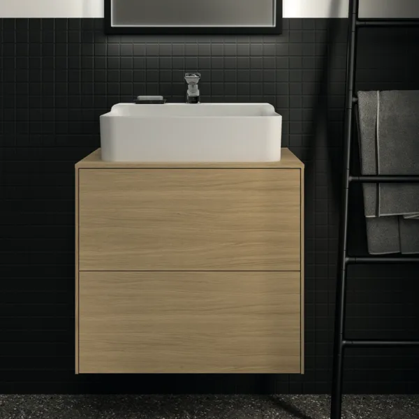 Ideal Standard Waschtischunterschrank „Conca“ 60,2 × 55 × 50,5 cm Eiche hell Furnier Ideal Standard Waschtischunterschrank „Conca“ 60,2 × 55 × 50,5 cm Eiche hell Furnier