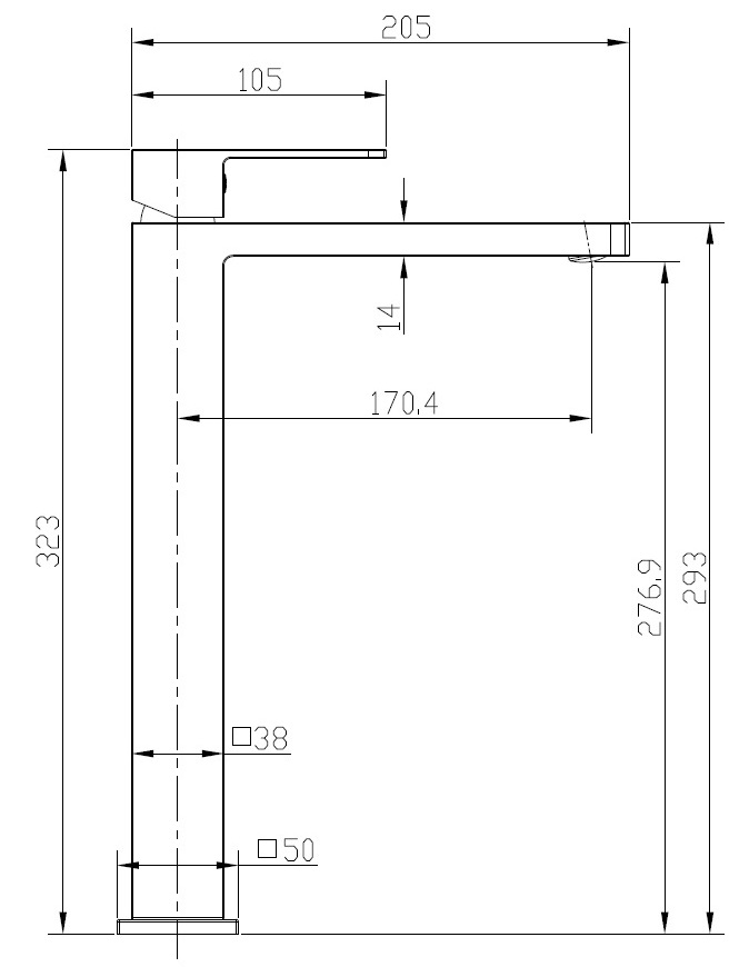 Waschtisch-Einhandbatterie AqvaDesign - 25 mm Kartusche mit keramischen Scheiben - mit Klick-Klack-Ablaufgarnitur 1" 1/4 - flexible Druckschläuche 3/8", DVGW W270 - chrom