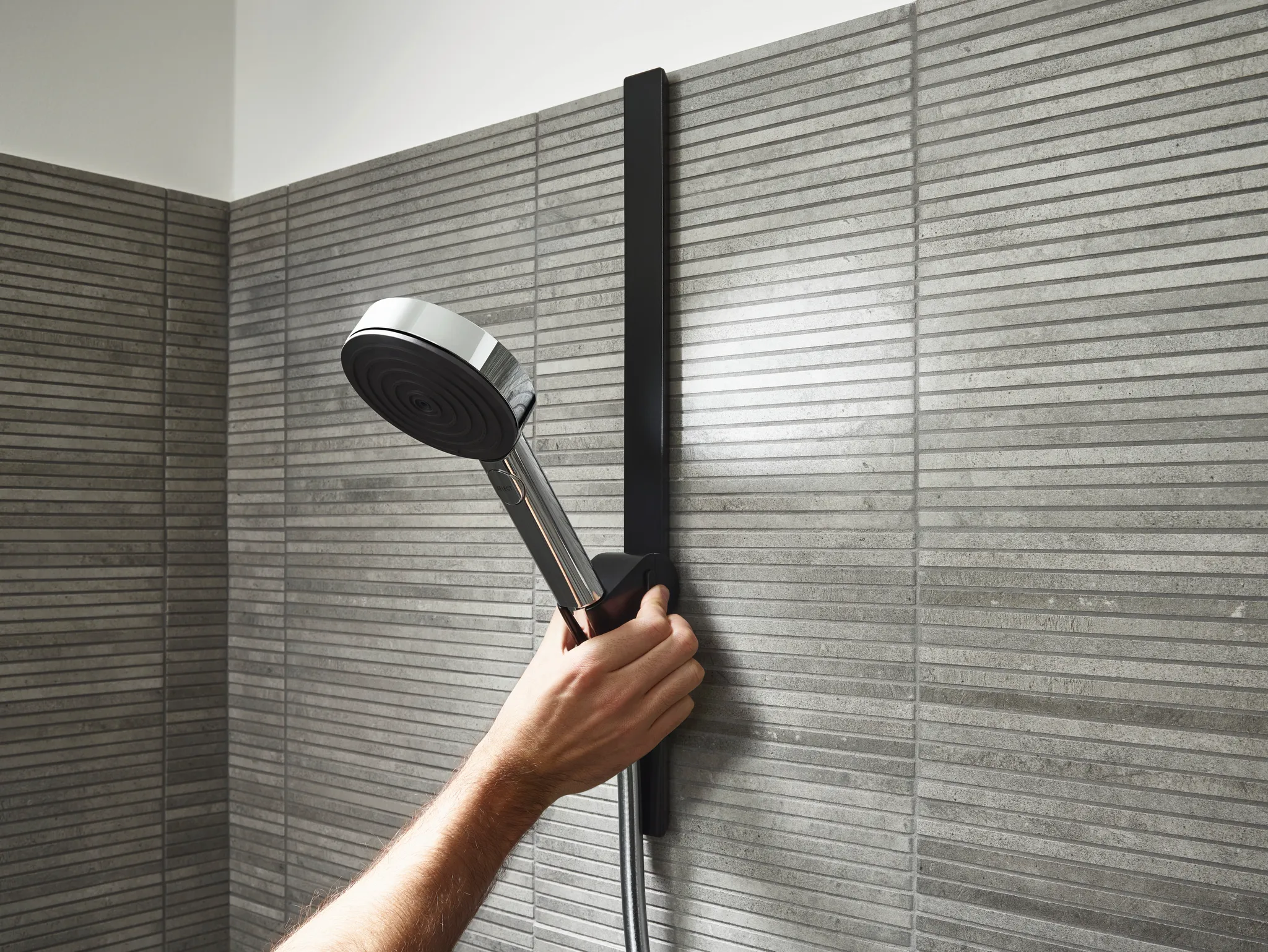 Hansgrohe WallStoris Wandstange 50 cm, Mattschwarz Hansgrohe WallStoris Wandstange 50 cm, Mattschwarz