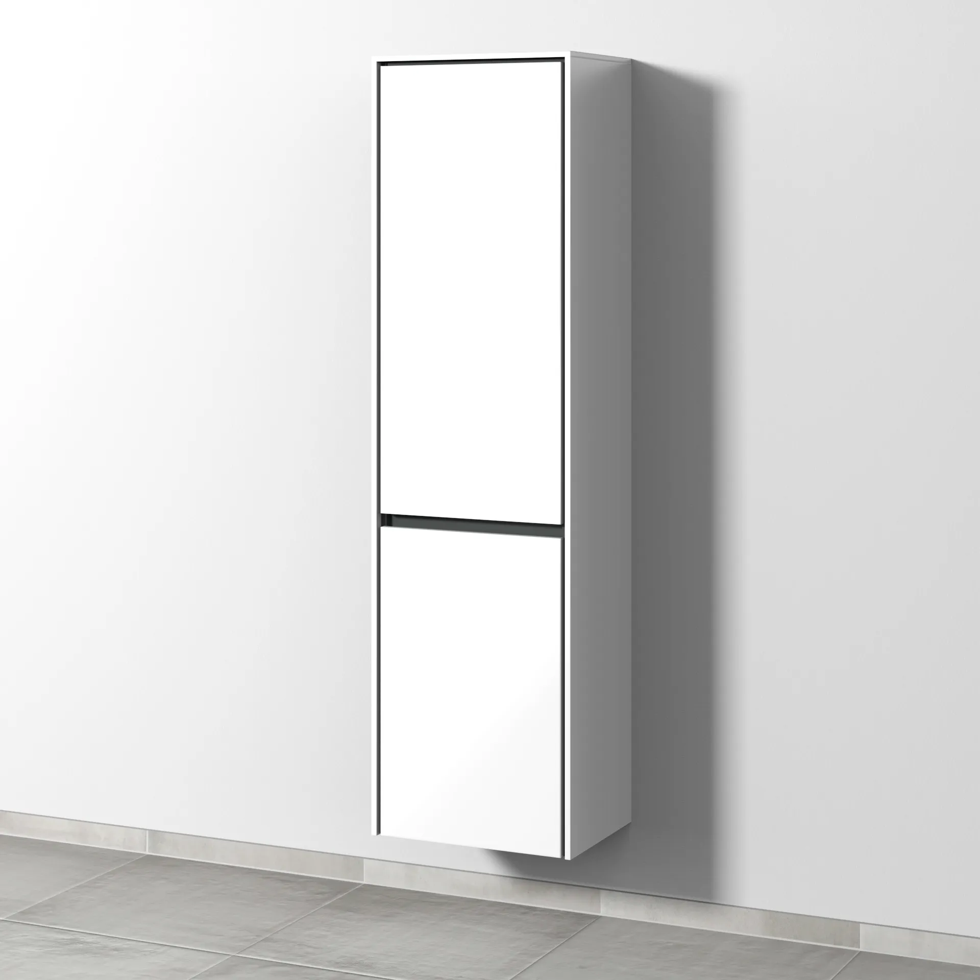 Sanipa Hochschrank „Twiga“ 475 × 1713 × 350 mm in Anthrazit (glanz), Anschlag rechts, ohne Beleuchtung