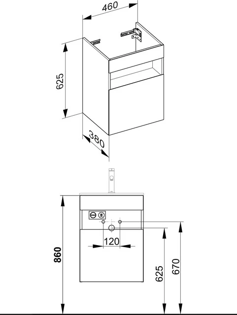 KEUCO Waschtischunterschrank „Stageline“ Weiß (Glas), Weiß (Dekor, matt), Anschlag links, mit Beleuchtung 460 × 625 × 380 mm KEUCO Waschtischunterschrank „Stageline“ Weiß (Glas), Weiß (Dekor, matt), Anschlag links, mit Beleuchtung 460 × 625 × 380 mm