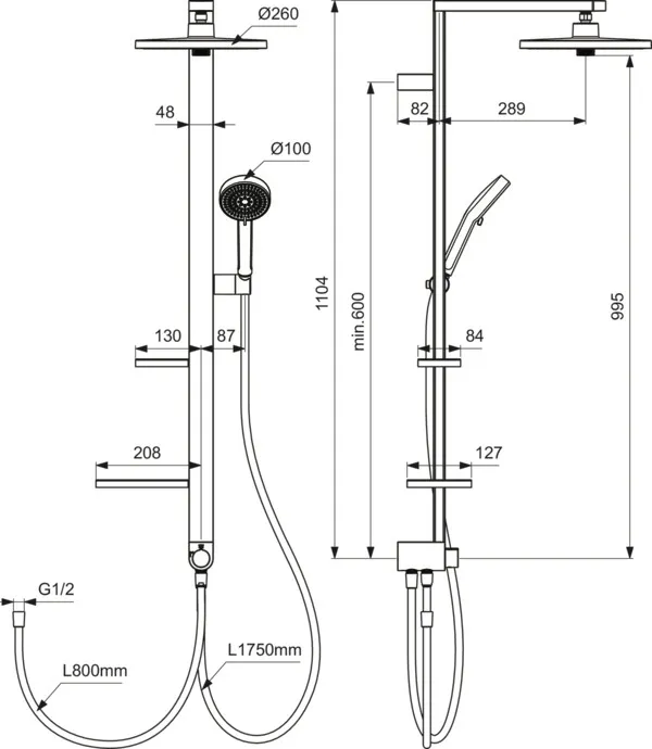 Ideal Standard Duschsystem „Ceratwist Alu“ Ideal Standard Duschsystem „Ceratwist Alu“