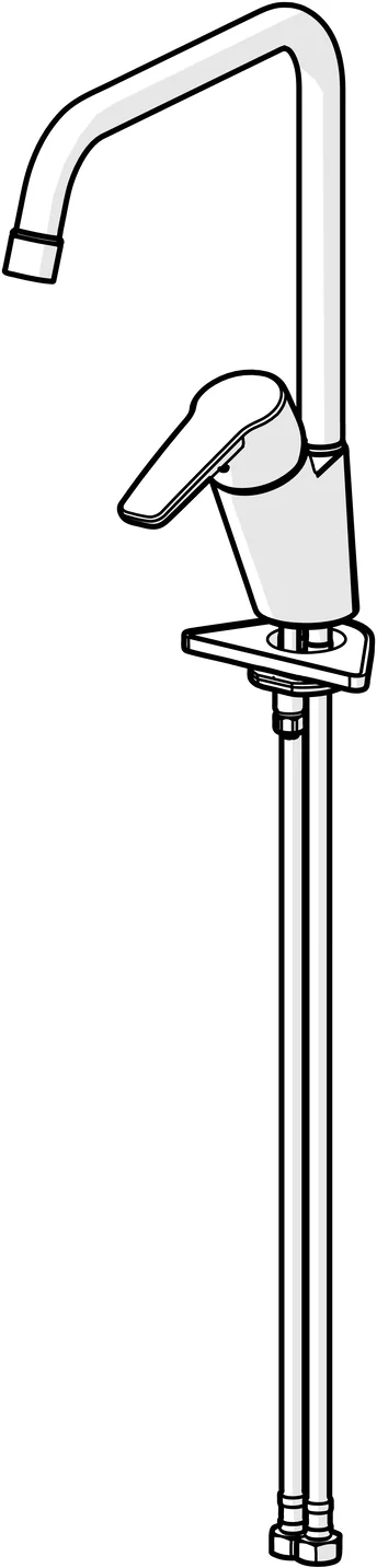 Hansa HansaPOLO Küchenarmatur EHM 5270, Standmontage, Einhebelmischer, Chrom Hansa HansaPOLO Küchenarmatur EHM 5270, Standmontage, Einhebelmischer, Chrom