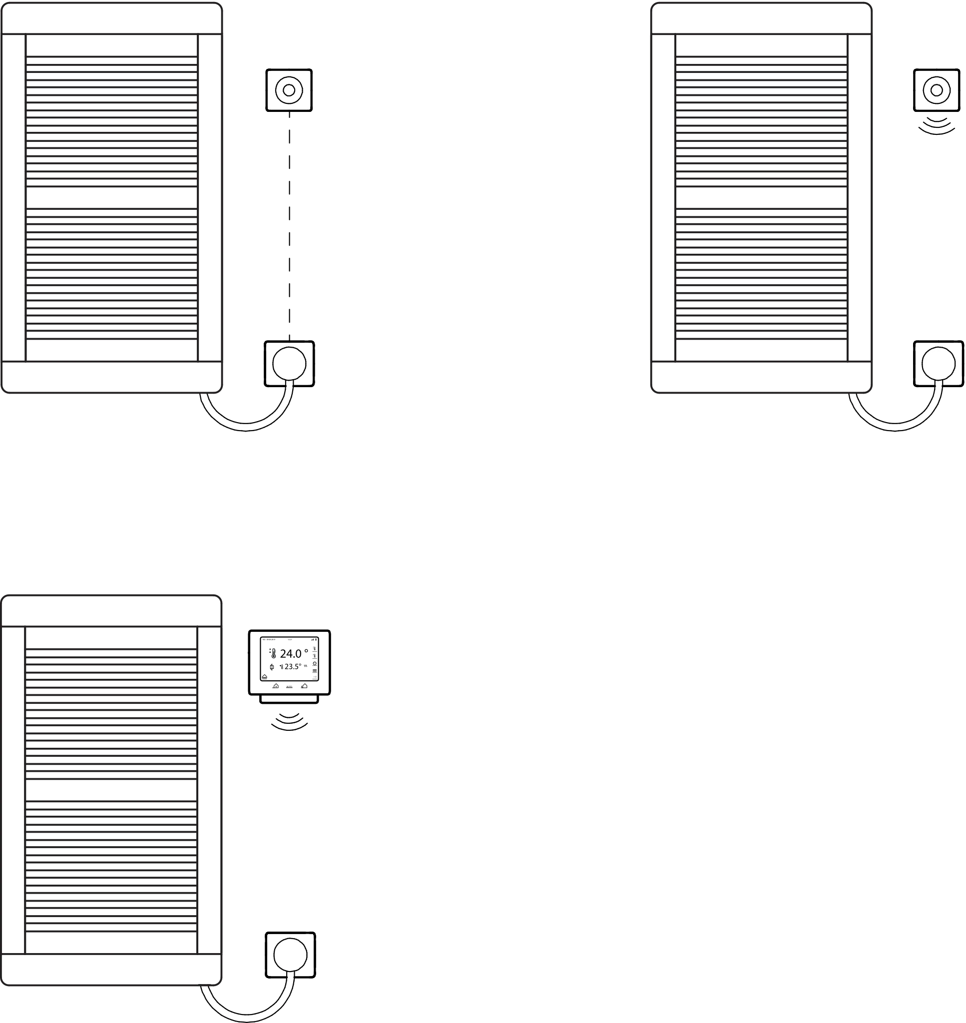 Kermi Design-Elektroheizkörper „Credo® plus-E“ 55 × 97,3 cm