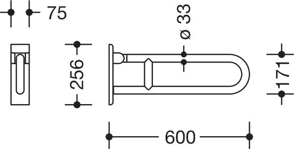 HEWI Stützklappgriff „Serie 805 Classic“