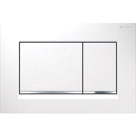 Geberit Betätigungsplatte „Sigma30“ 24,6 × 16,4 × 1,2 cm in weiß / chrom / weiß Geberit Betätigungsplatte „Sigma30“ 24,6 × 16,4 × 1,2 cm in weiß / chrom / weiß