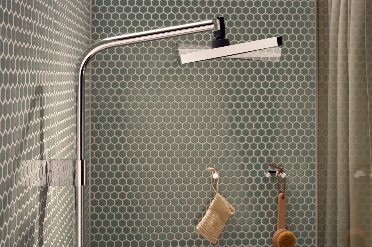Activera Q Showerpipe 290/180 1jet EcoSmart mit ShowerTablet Select 360 Varia, Oberfläche: Chrom Activera Q Showerpipe 290/180 1jet EcoSmart mit ShowerTablet Select 360 Varia, Oberfläche: Chrom
