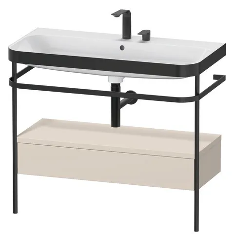 Duravit Waschtischunterschrank mit Metallkonsole „Happy D.2 Plus“ 97,5 × 85 × 49 cm Duravit Waschtischunterschrank mit Metallkonsole „Happy D.2 Plus“ 97,5 × 85 × 49 cm