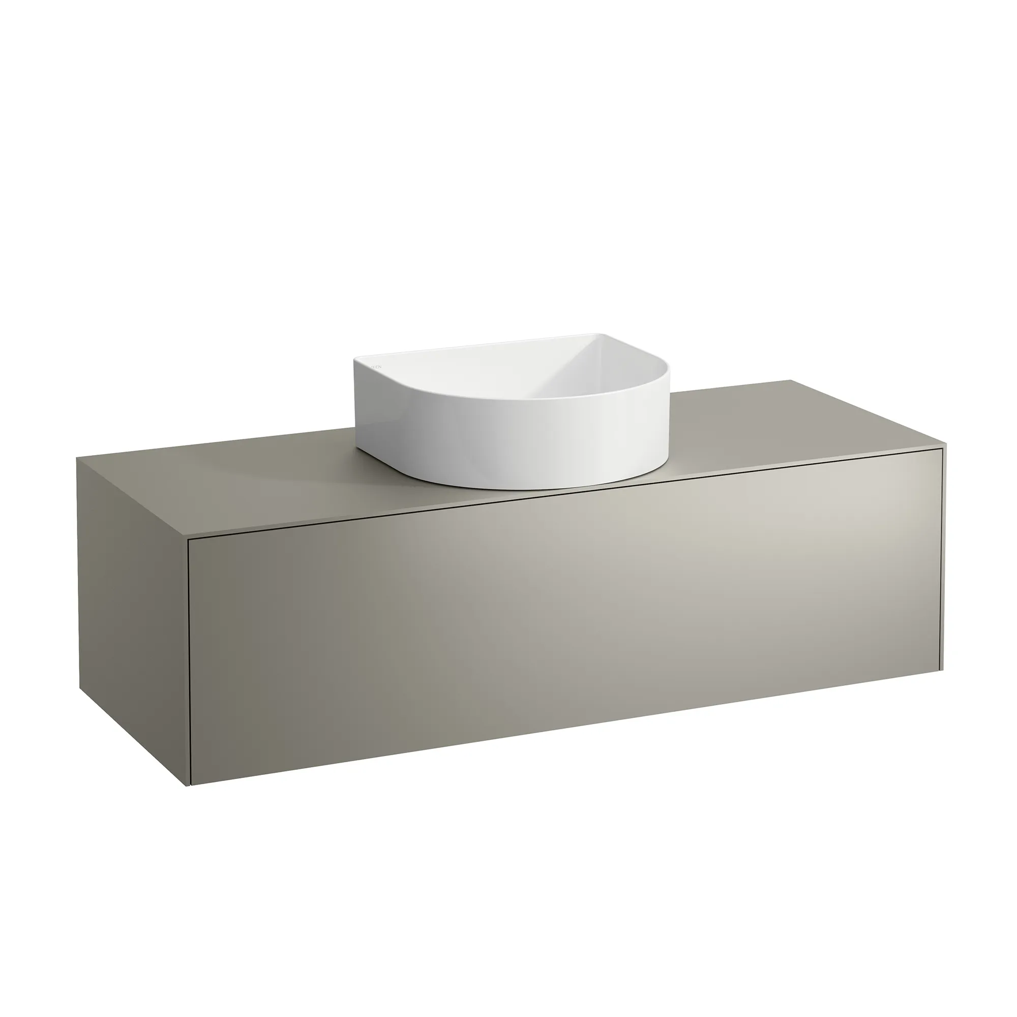 Laufen Waschtischunterbau „SONAR“ 1177 × 341 × 457 mm Titan, ohne Hahnlochbohrung, mittig