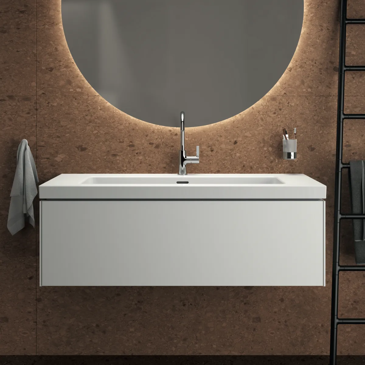 Ideal Standard Waschtischunterschrank „Conca“ 120 × 37 × 50,5 cm Weiß matt lackiert Ideal Standard Waschtischunterschrank „Conca“ 120 × 37 × 50,5 cm Weiß matt lackiert