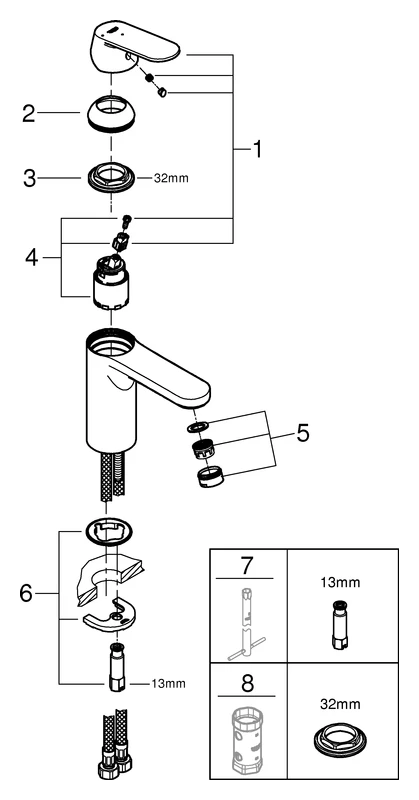 Einhand-Waschtischbatterie Eurosmart Cosmopolitan 23398, M-Size, Einlochmontage, glatter Körper, Energie-Spar-Funktion Mittelstellung kalt, chrom Einhand-Waschtischbatterie Eurosmart Cosmopolitan 23398, M-Size, Einlochmontage, glatter Körper, Energie-Spar-Funktion Mittelstellung kalt, chrom