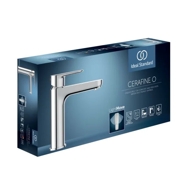 Waschtischarmatur Cerafine O, H120, mit Ablaufgarnitur, Ausladung 125mm, Chrom Waschtischarmatur Cerafine O, H120, mit Ablaufgarnitur, Ausladung 125mm, Chrom