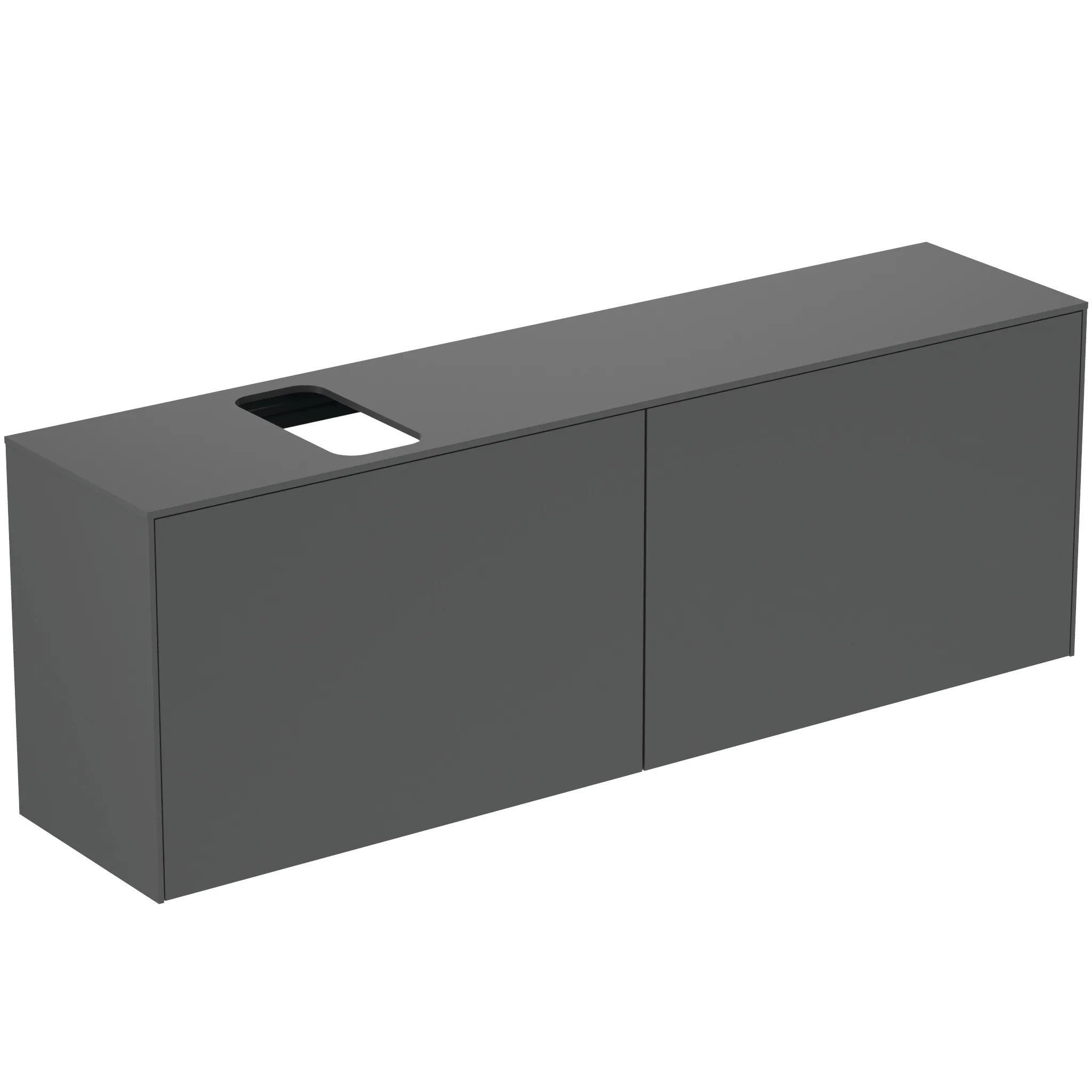 Ideal Standard Waschtischunterschrank Conca, 2 Auszüge, anthrazit Ideal Standard Waschtischunterschrank Conca, 2 Auszüge, anthrazit