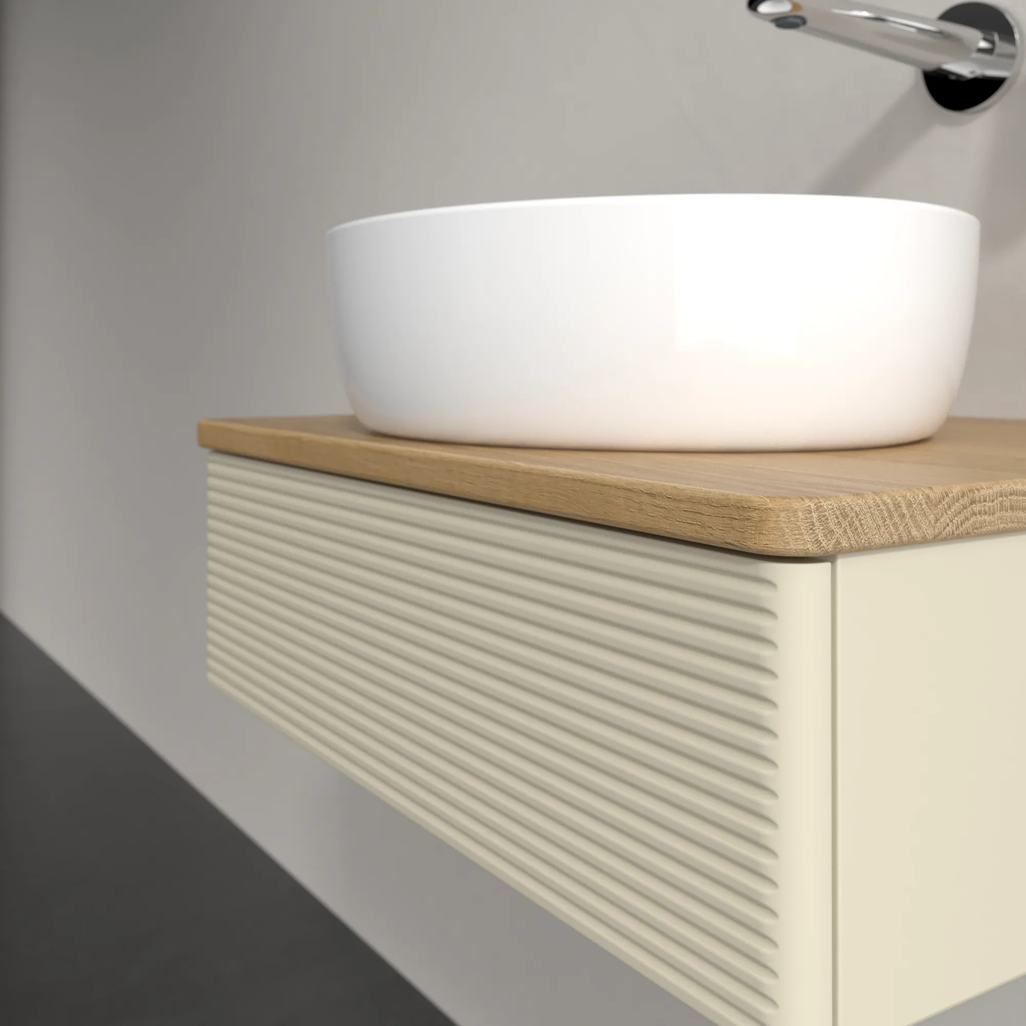 Villeroy & Boch Waschbeckenunterschrank Antao K07111, 600x190x500mm, Silk Grey Matt Lacquer, mit SoftClosing und Push-to-open Funktion Villeroy & Boch Waschbeckenunterschrank Antao K07111, 600x190x500mm, Silk Grey Matt Lacquer, mit SoftClosing und Push-to-open Funktion