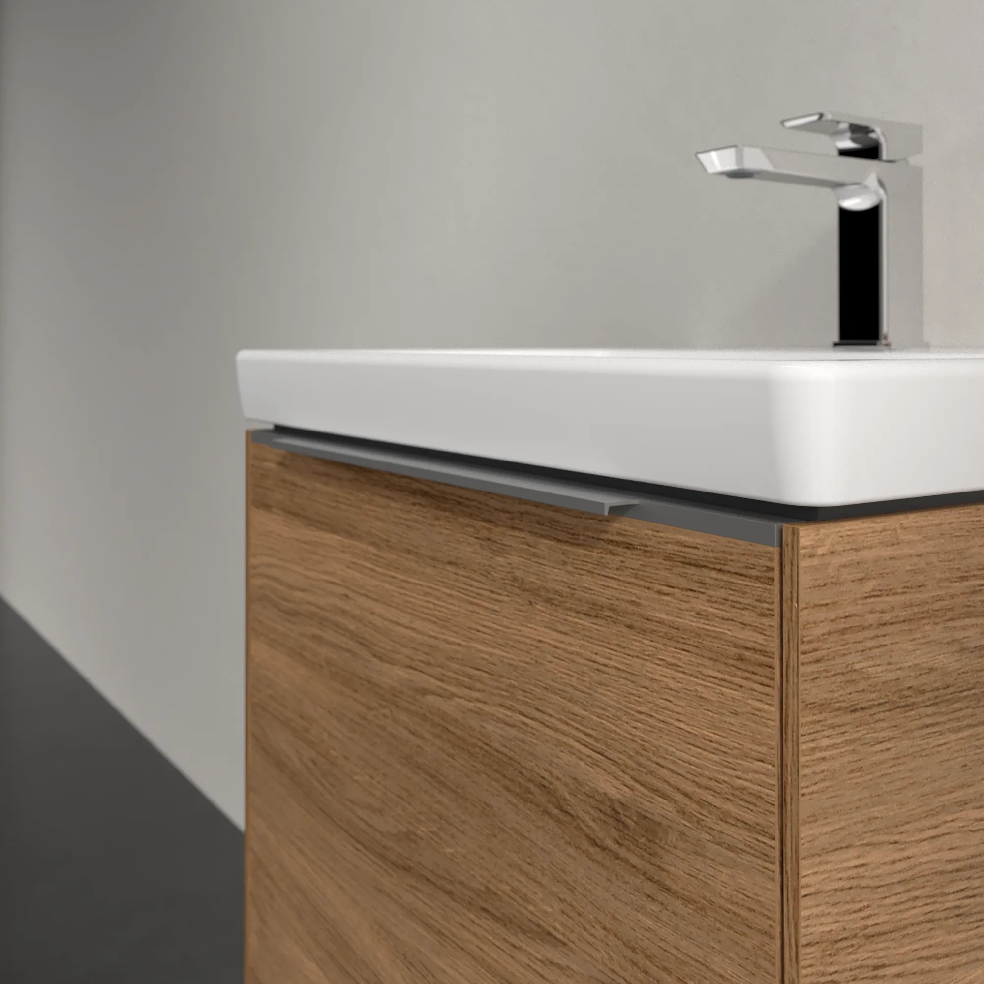 Villeroy & Boch Waschtischunterschrank „Subway 3.0“ für Schrankwaschtisch 523 × 429 × 448 mm Kansas Oak, für Becken mittig