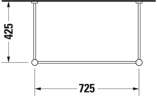 Duravit Vero Metallkonsole Chrom Poliert, höhenverstellbar, 425x725x(715-780) mm, Bodenstehend mit Wandbefestigung Duravit Vero Metallkonsole Chrom Poliert, höhenverstellbar, 425x725x(715-780) mm, Bodenstehend mit Wandbefestigung