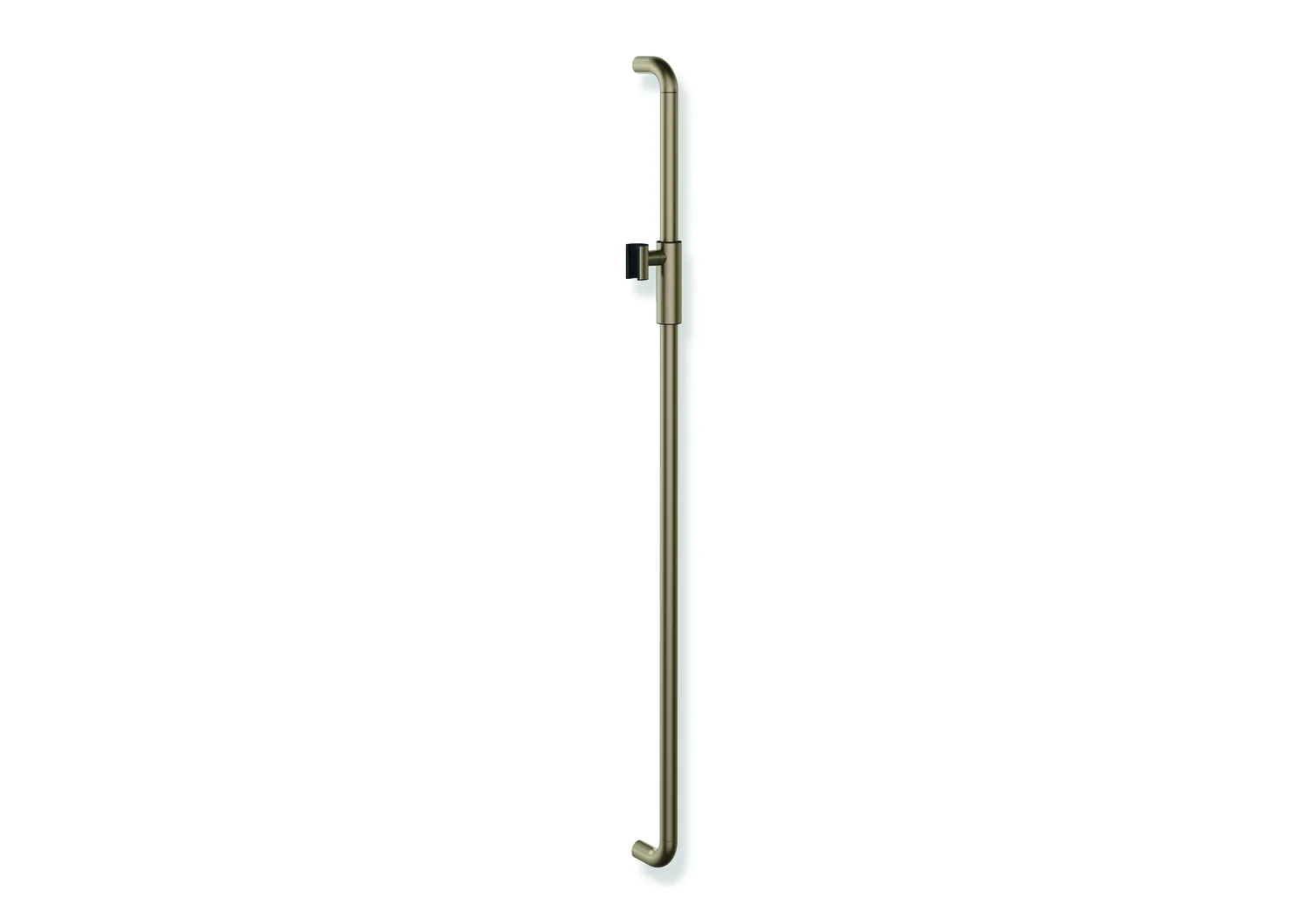 HEWI Brausehalterstange Serie 480, PVD-beschichtet, Bronze gebürstet, Achsmaß 1100 mm, Durchmesser 25 mm
