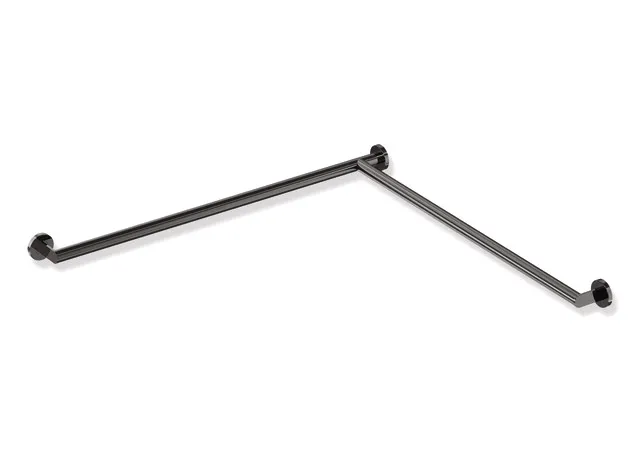 HEWI System 900 Duschhandlauf, Edelstahl, PVD schwarzchr glzd, links