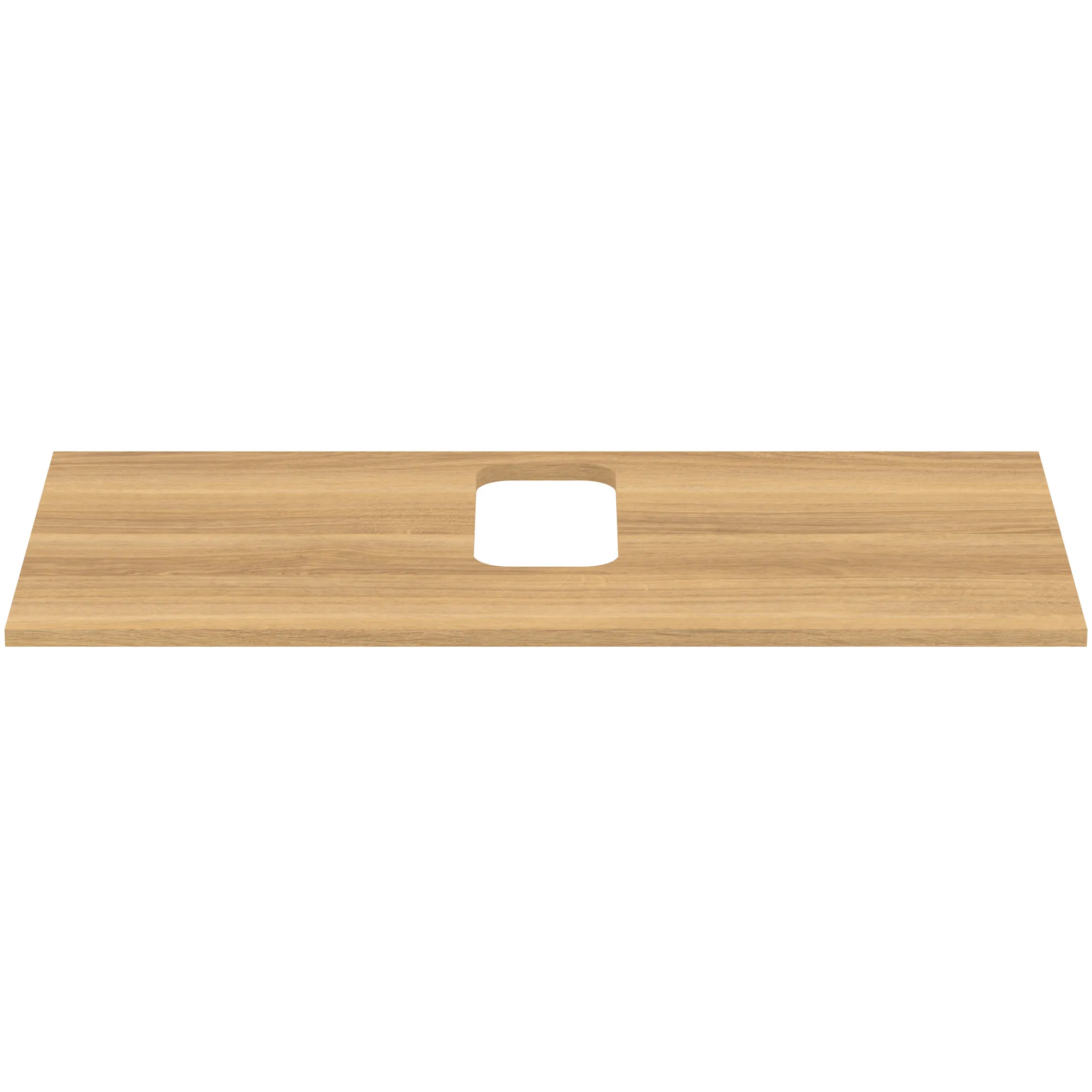 Waschtischplatte i.life B mittiger Ausschnitt für ein Wand-Waschtisch 1002x507x18mm Weiß matt