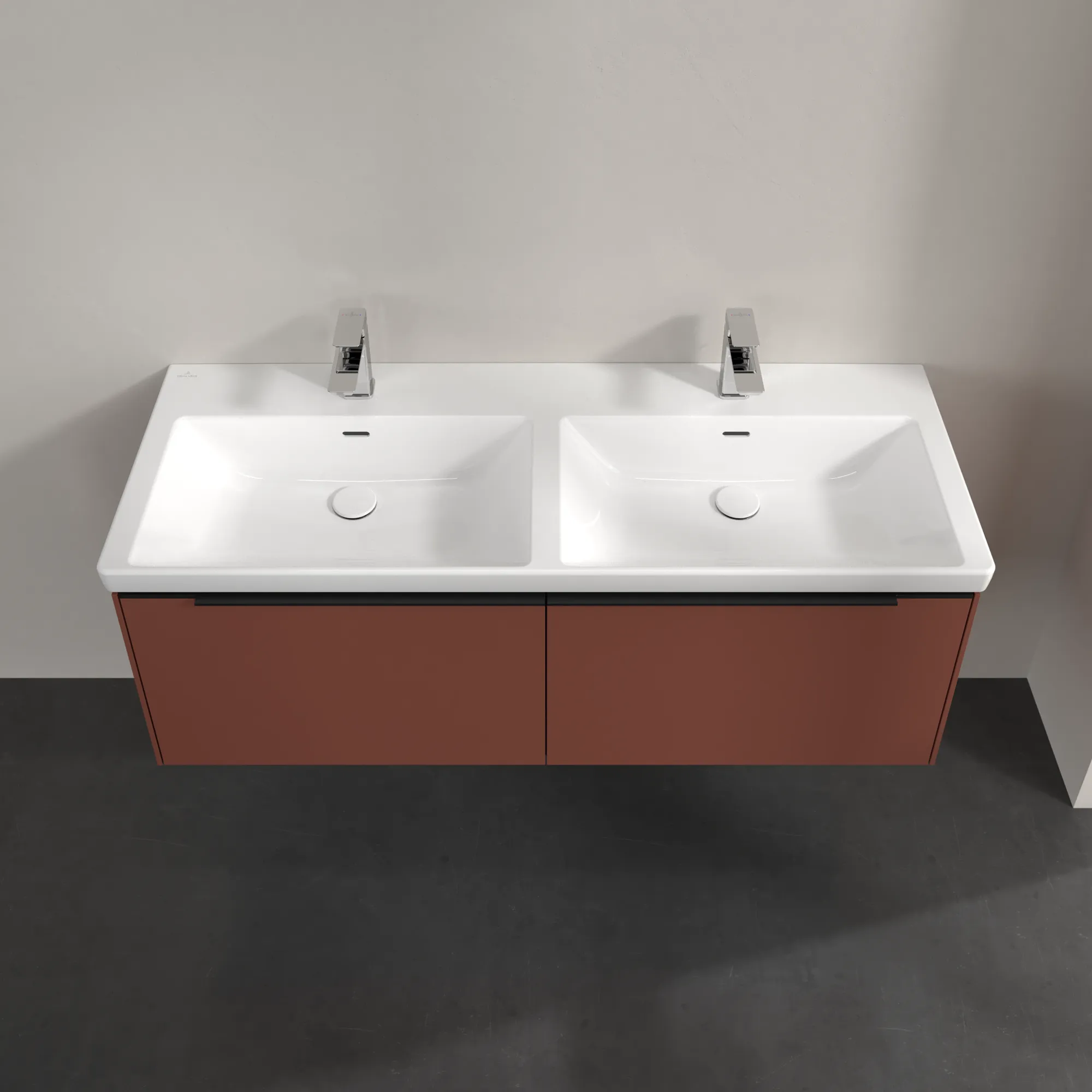 Villeroy & Boch Subway 3.0 Waschbeckenunterschrank C56701, 1272x429x478 mm, Wine Red Villeroy & Boch Subway 3.0 Waschbeckenunterschrank C56701, 1272x429x478 mm, Wine Red