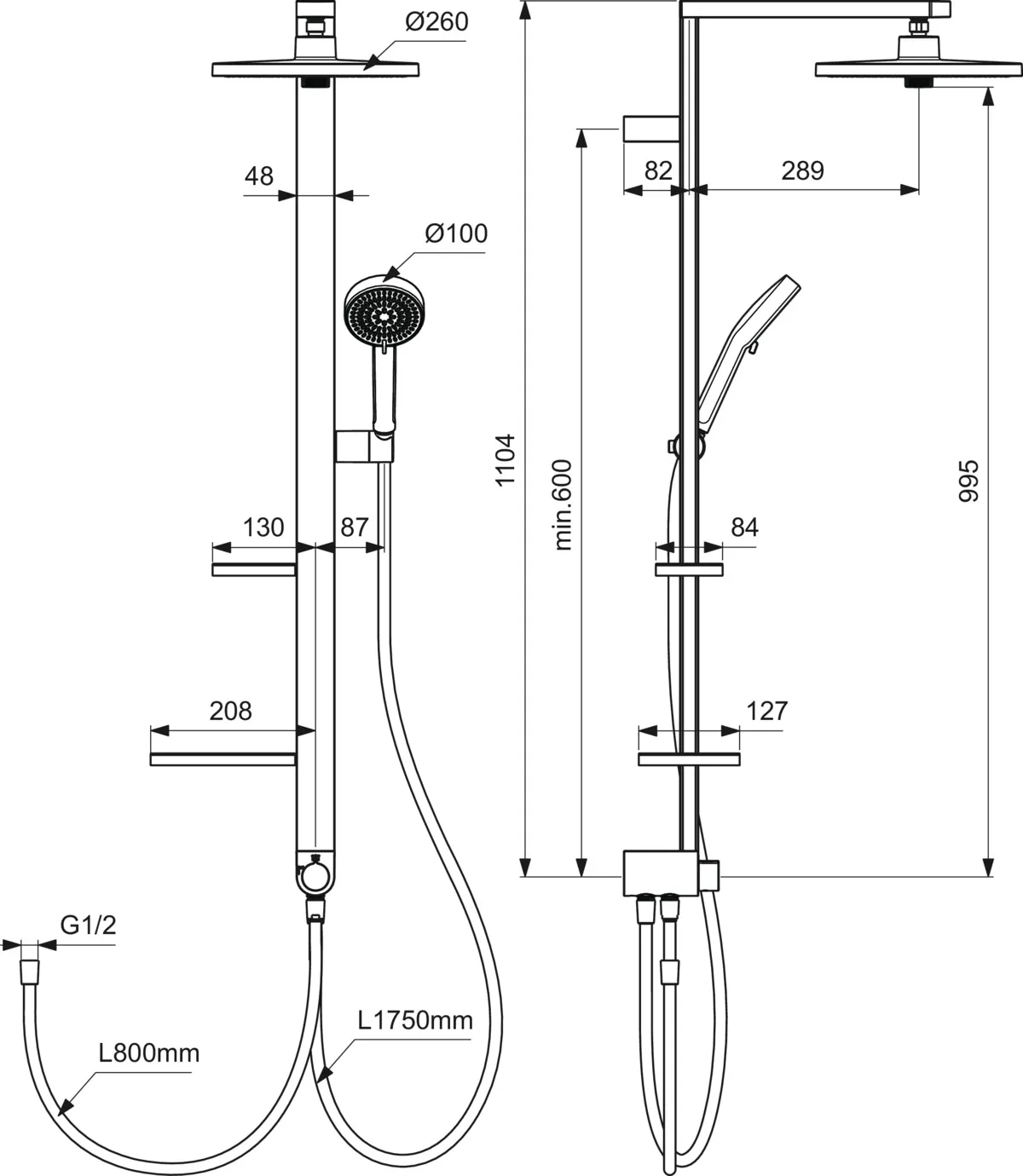 Ideal Standard Duschsystem „Ceratwist Alu“ Ideal Standard Duschsystem „Ceratwist Alu“