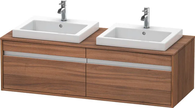 Duravit Waschtischunterschrank wandhängend „Ketho“ 140 × 42,6 × 55 cm Nussbaum Natur Duravit Waschtischunterschrank wandhängend „Ketho“ 140 × 42,6 × 55 cm Nussbaum Natur
