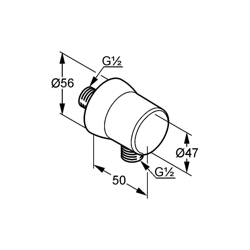Kludi SIRENA Wandanschlussbogen chrom