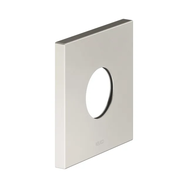 IXMO 59553050092 Wandrosette für Thermostat, eckig 105 x 105 mm Nickel gebürstet