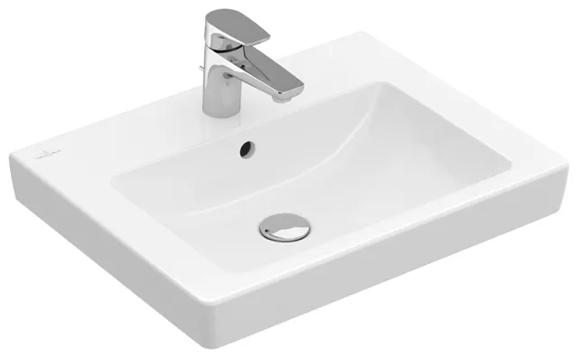 Villeroy & Boch Wandwaschtisch „Subway 2.0“ 550 × 440 × 150 mm, mit Hahnlochbohrung, Hahnlochposition mittig, mit Hahnlochbank in Weiß Alpin Villeroy & Boch Wandwaschtisch „Subway 2.0“ 550 × 440 × 150 mm, mit Hahnlochbohrung, Hahnlochposition mittig, mit Hahnlochbank in Weiß Alpin
