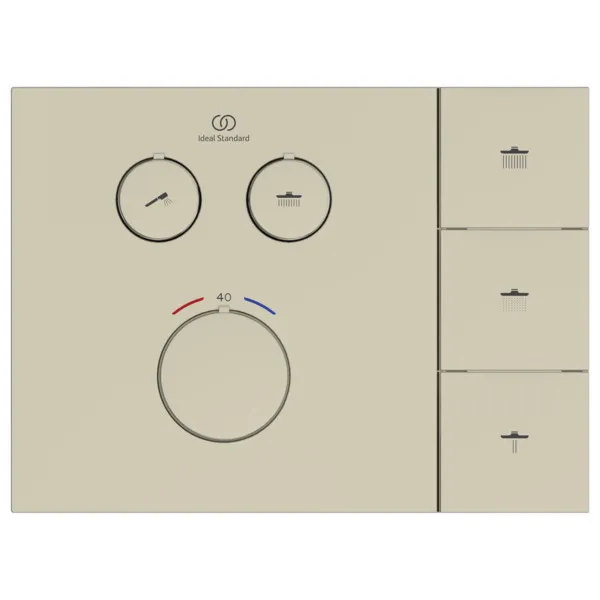 Ideal Standard Ceratherm Navigo Solos Brausethermostat Unterputz A7894GN Silver Storm