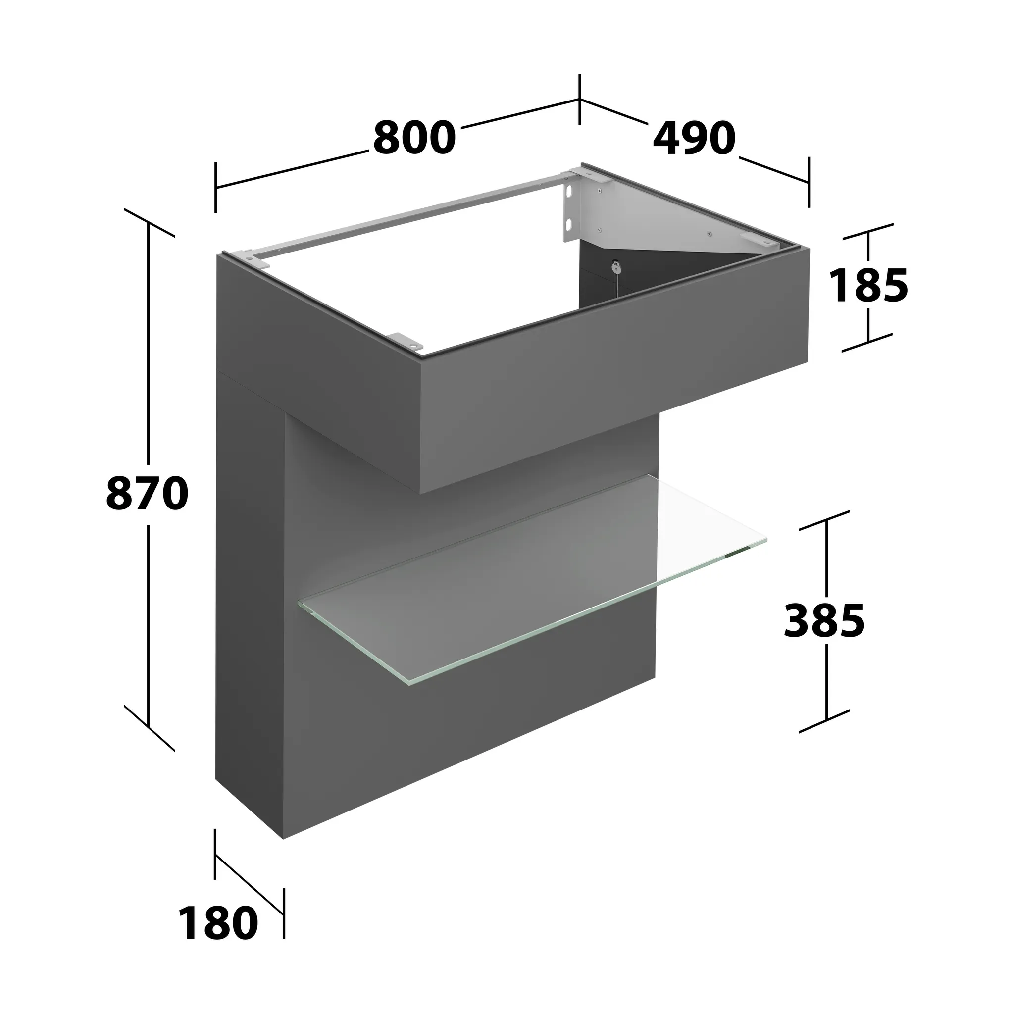 KEUCO EDITION 11 ART Waschtischunterbau m. Glasablage und Beleuchtung 800x870x490 smoke KEUCO EDITION 11 ART Waschtischunterbau m. Glasablage und Beleuchtung 800x870x490 smoke