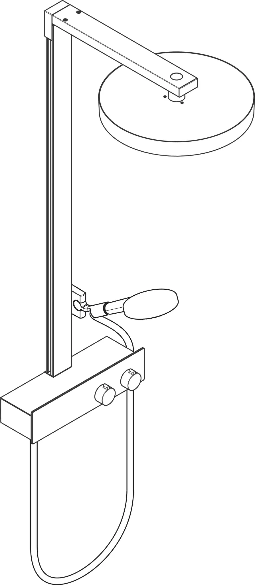 Rainfinity Showerpipe 360 1jet mit ShowerTablet 350 Chrom