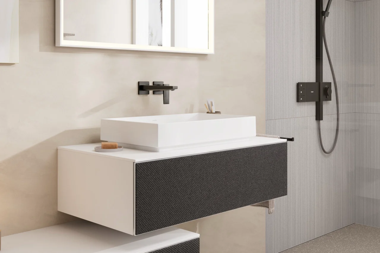 Hansgrohe Metropol Einhebel-Waschtischmischer Unterputz, Brushed Black Chrome, Ausladung 225 mm Hansgrohe Metropol Einhebel-Waschtischmischer Unterputz, Brushed Black Chrome, Ausladung 225 mm