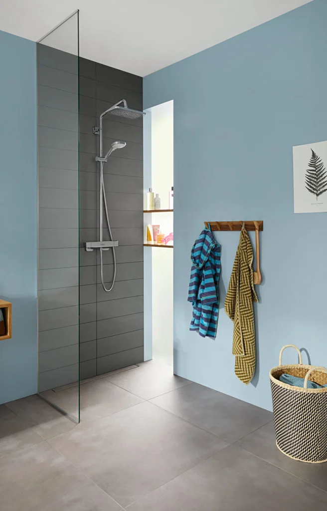 Hansgrohe Croma E Showerpipe 280 1jet chrom mit Brausethermostat Ecostat E - Aufputzinstallation, 340 mm Brausearmlänge, 2 Verbraucher Hansgrohe Croma E Showerpipe 280 1jet chrom mit Brausethermostat Ecostat E - Aufputzinstallation, 340 mm Brausearmlänge, 2 Verbraucher